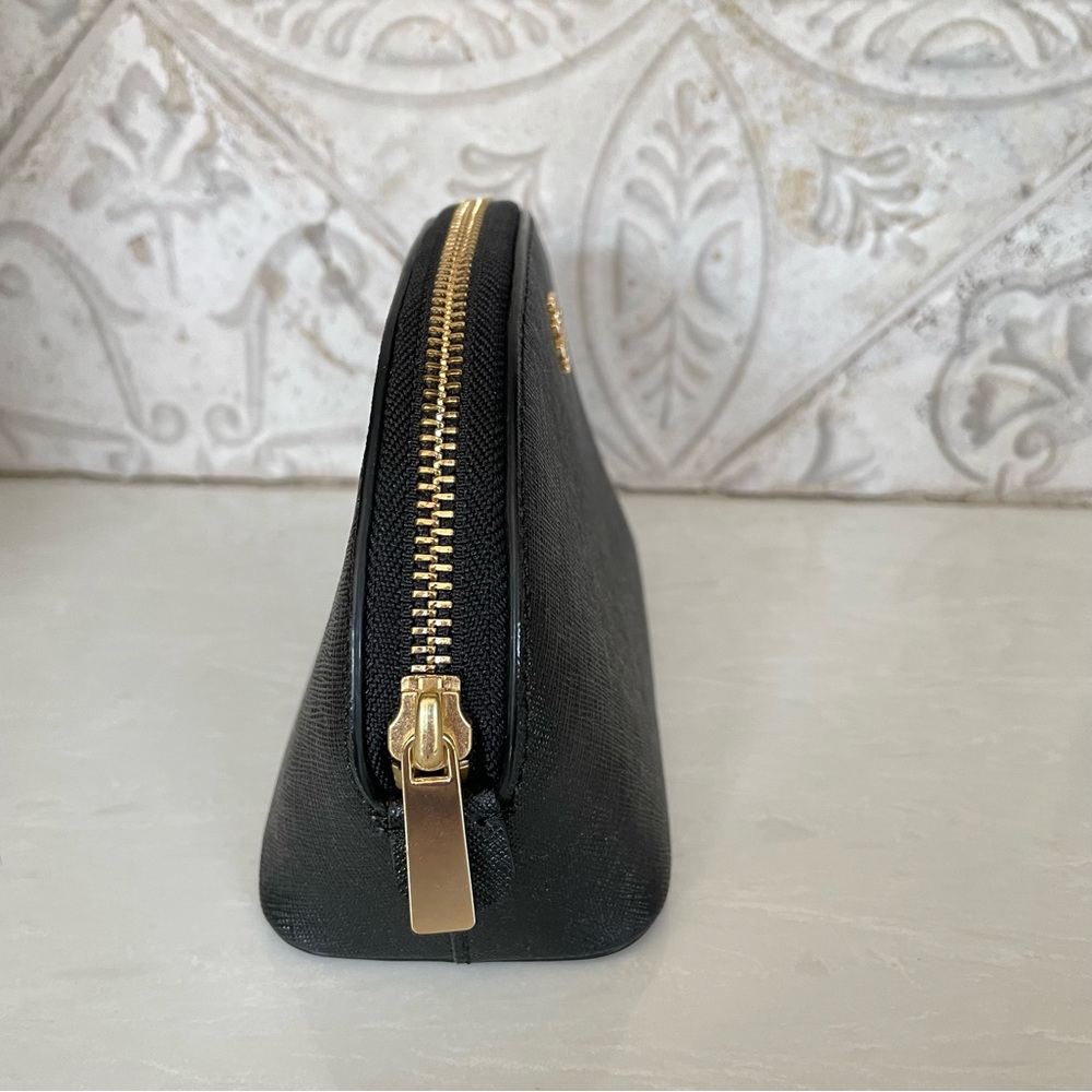 Tory Burch - Robinson Small Makeup Bag- Black - Picture 4 of 14